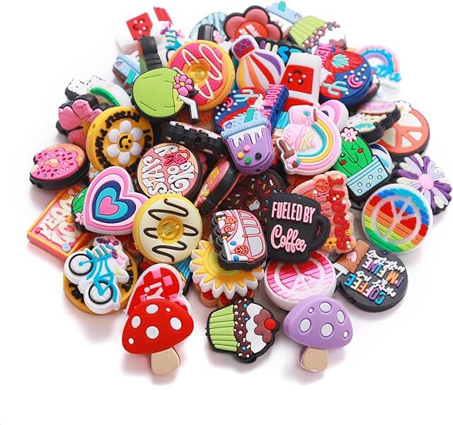 50 Colorful Non-Repeat Silicone Beads for Crafts and Jewelry