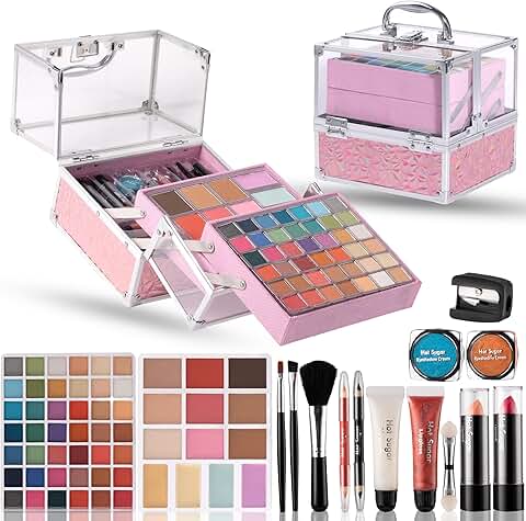 Teen Girls Makeup Kit for Ages 13-15, Pink Gift Set