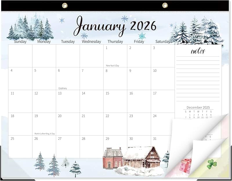 Large 2026-2027 Monthly Desk Calendar, 18 Months