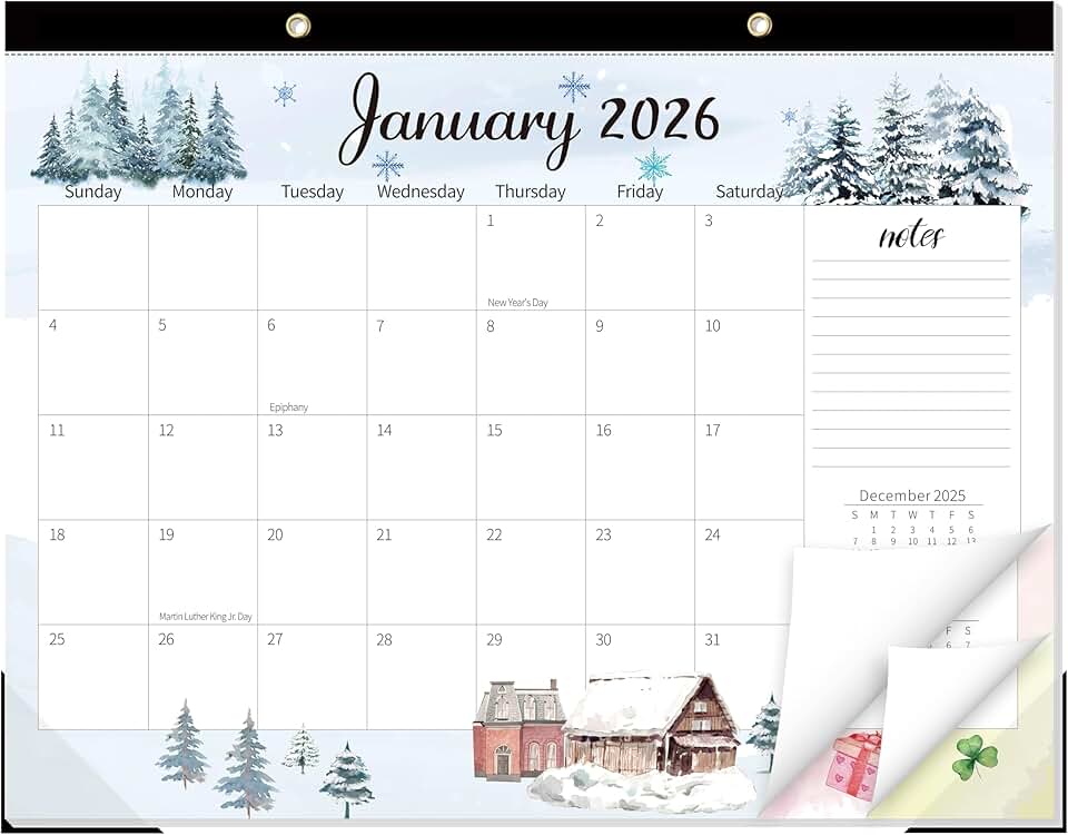 Large 2026-2027 Monthly Desk Calendar, 18 Months