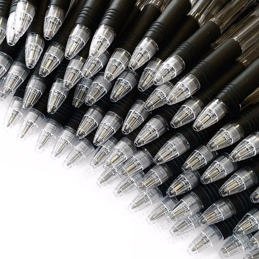 Pack of 40 black ink retractable ballpoint pens with 1.0mm tips