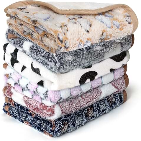 Set of 6 Washable Fleece Bedding for Small Pets
