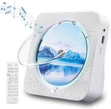 Portable Bluetooth CD Player with Speakers and Remote