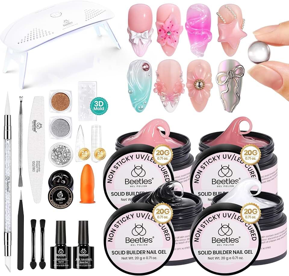 Solid Builder Gel for Nails in 4 Colors