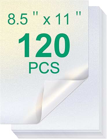 White shimmer metallic cardstock, 120 sheets, 8.5x11, 244gsm