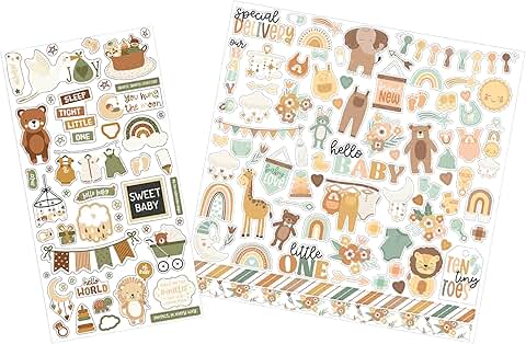 Baby Scrapbook Stickers for Milestones and Photos