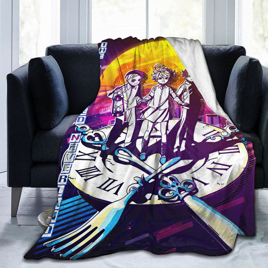 The Promised Neverland Blanket Super Soft Warm and Comfortable Blanket Flannel Blanket, Suitable for Bed, Sofa, Chair, Living Room, Bedroom in All Seasons80 X60