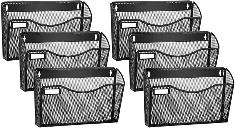 Six Pack Mesh Wall-Mounted File Holders