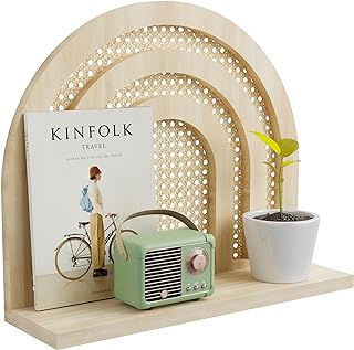 Handmade Rattan Hanging Shelf for Storage and Decor