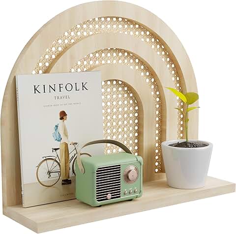 Handmade Rattan Hanging Shelf for Storage and Decor