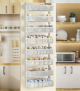 8-Tier Over-the-Door Pantry Organizer with Mesh Baskets