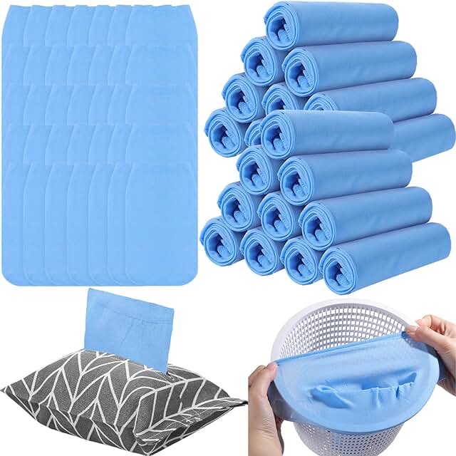 100 Pool Skimmer Socks for Debris and Leaf Removal