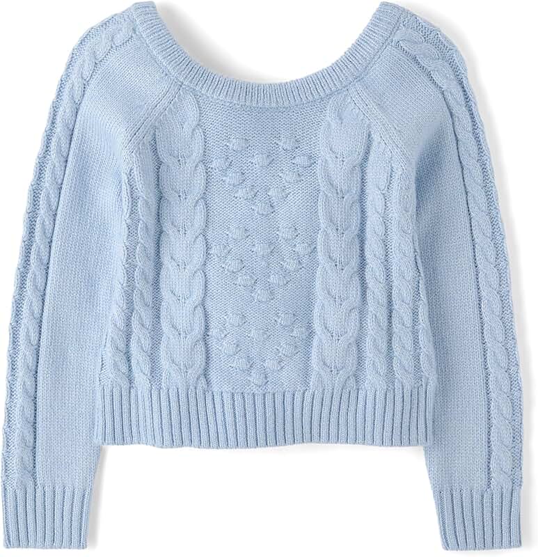Long Sleeve Ballerina Bow Back Sweater for Girls