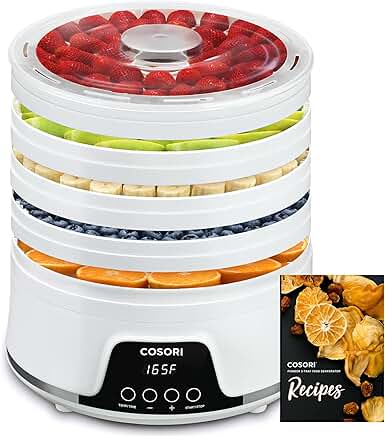 Food Dehydrator with 5 Trays, 165°F, 48H Timer