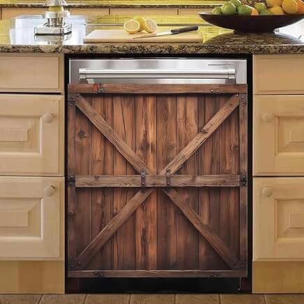 Vintage Barn Door Magnet Cover for Refrigerator Door
