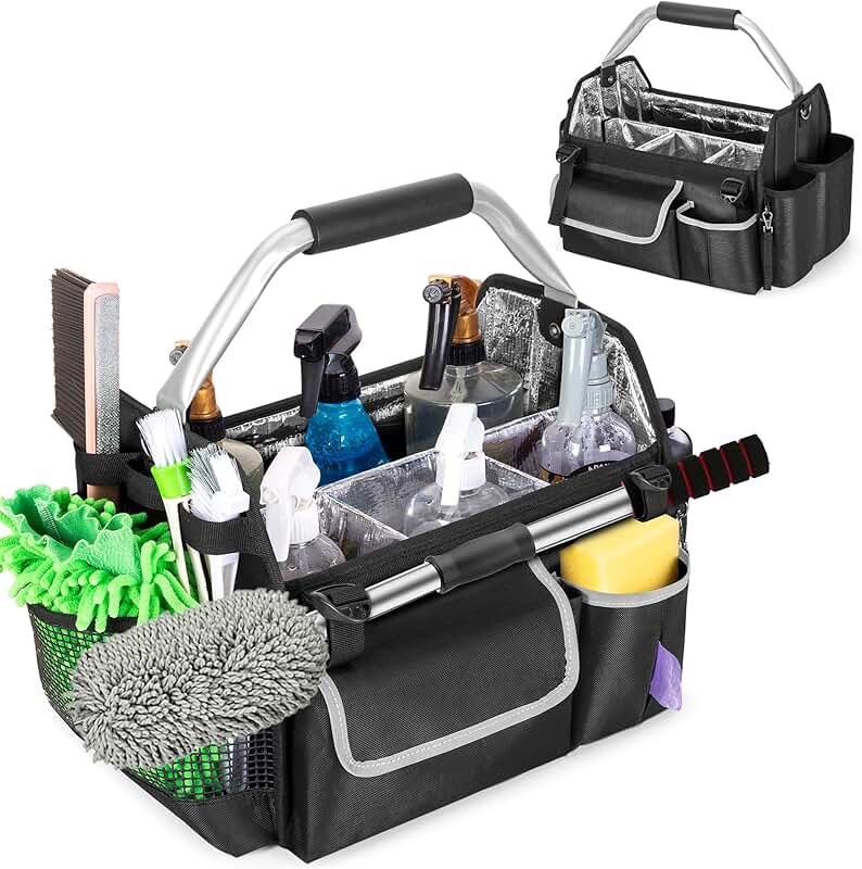 Collapsible Car Care Organizer with Pockets