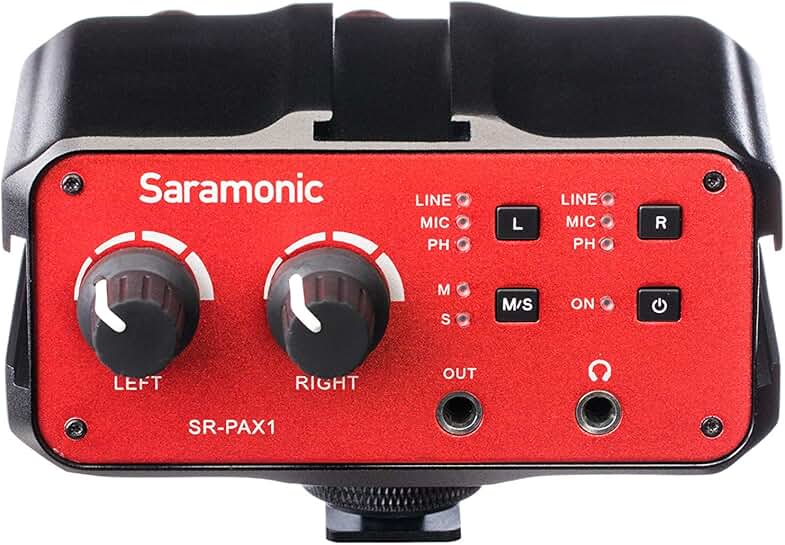 2-Channel On-Camera Mixer with Preamps and Headphone Out
