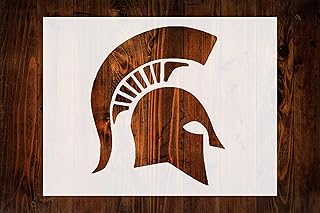 11x8.5 inch Spartan helmet stencil for crafts and decor