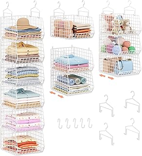 6-Tier Hanging Closet Organizer with Hooks