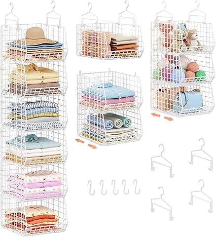 6-Tier Hanging Closet Organizer with Hooks