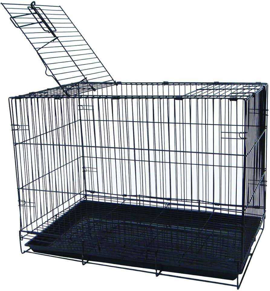 20-Inch Small Animal Crate with Wire Bottom and Tray