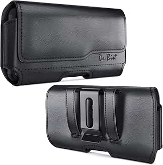Cell Phone Belt Holster for iPhone and Galaxy Models Black