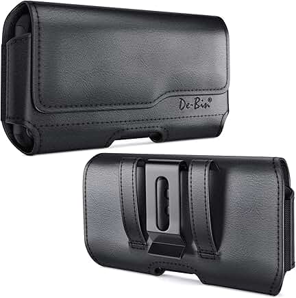 Cell Phone Belt Holster for iPhone and Galaxy Models Black