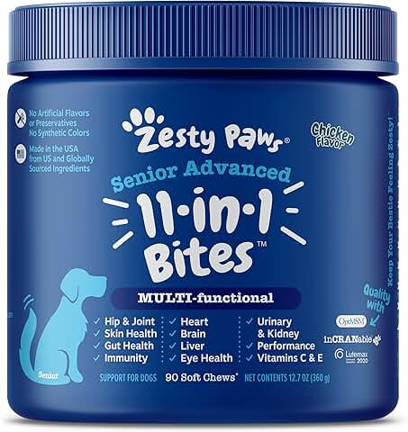Senior Dog Multivitamin Treats with Glucosamine and Probiotics