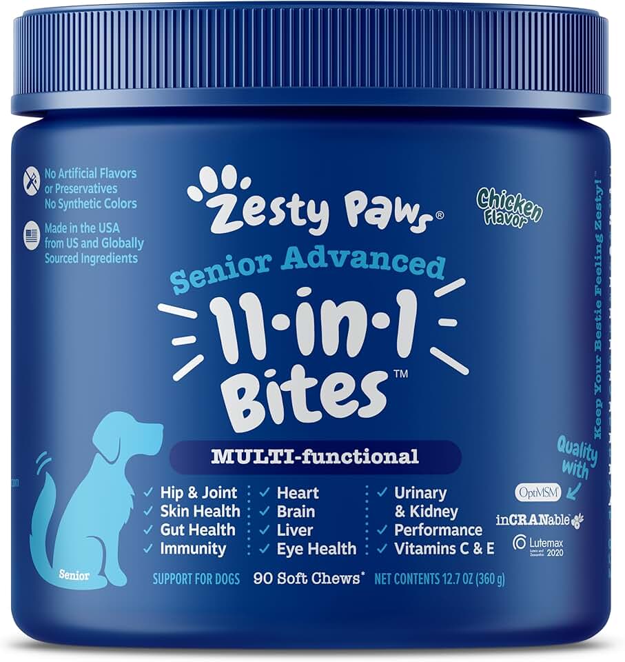 Senior Dog Multivitamin Treats with Glucosamine and Probiotics