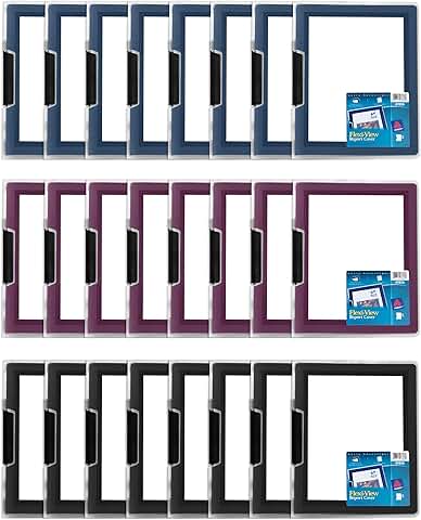 Assorted Flexi-View Report Covers with Swing Clip, 24-pack