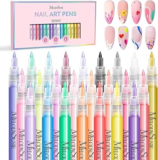 24-Color Nail Art Pen Set for DIY and Salon Use