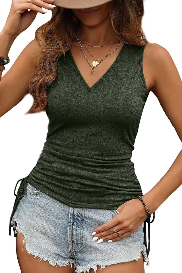 Women's Summer Sleeveless Tank Top for Beach Vacation
