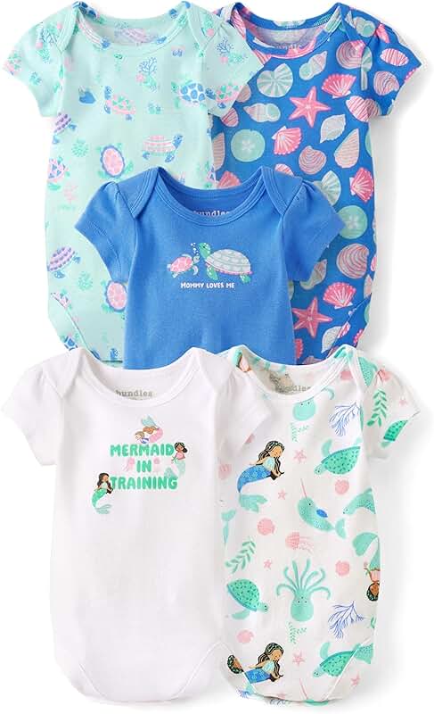 Baby Boys and Newborn Short Sleeve Bodysuits Pack