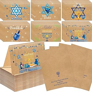 48 Hanukkah greeting cards with envelopes