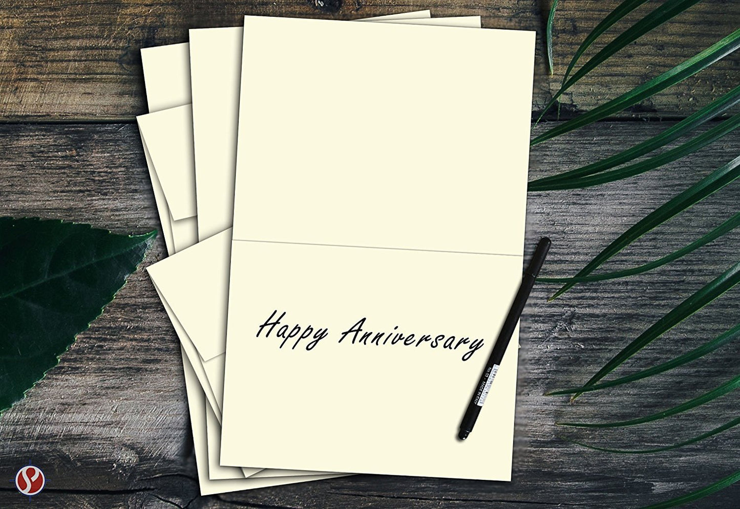 Set of 50 cream greeting cards with envelopes