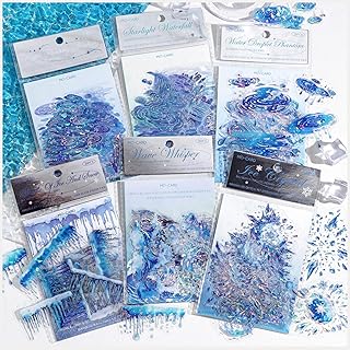 120 Holographic Rain Cloud Scrapbook Stickers