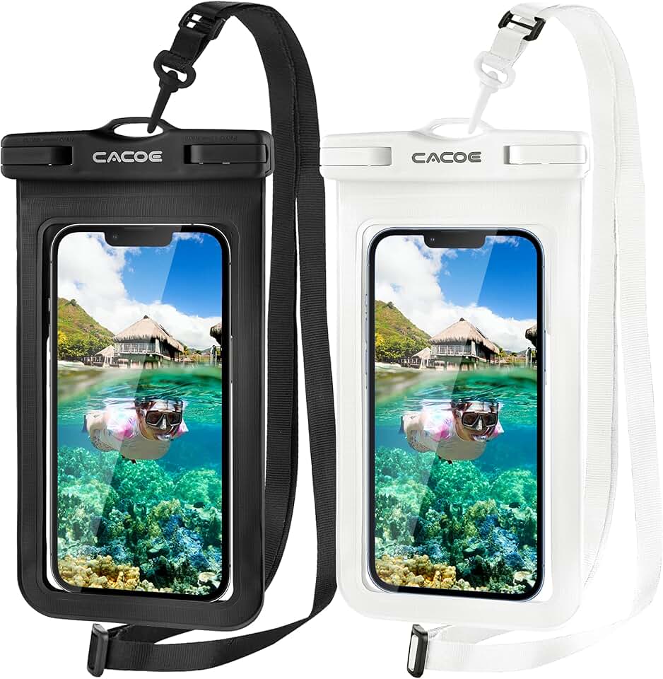 Waterproof Phone Case 2 Pack with Neck Lanyard
