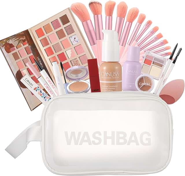 Complete 26-Piece Face Makeup Set with Eyeshadow and Brushes