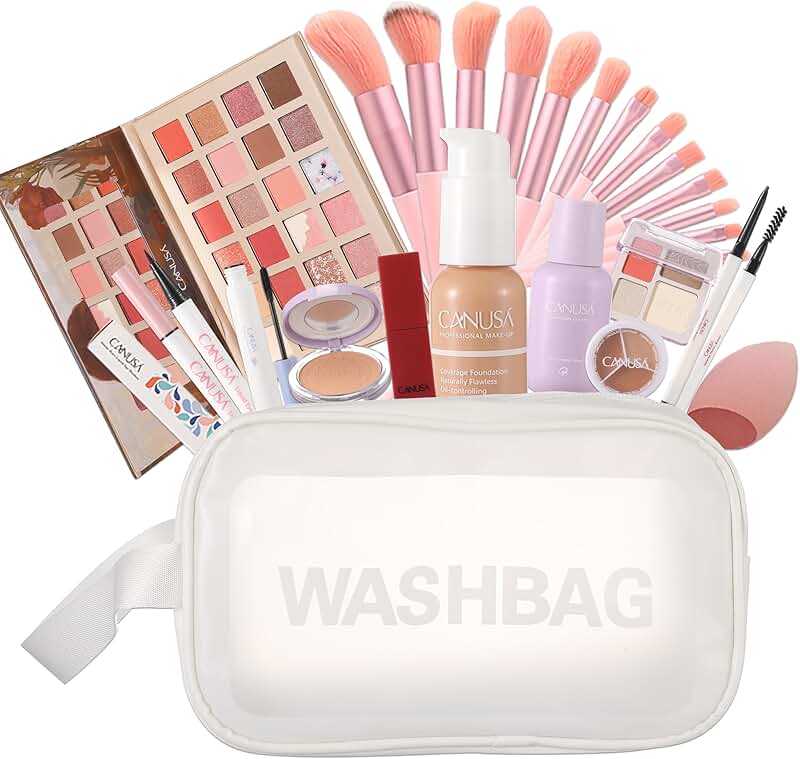 Complete 26-Piece Face Makeup Set with Eyeshadow and Brushes
