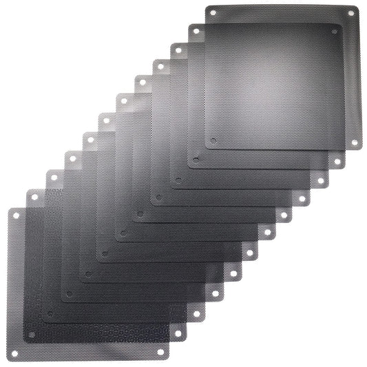 Set of 12 black 140mm PVC dustproof case covers