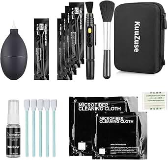 Professional DSLR Camera Cleaning Kit with Swabs and Cloths