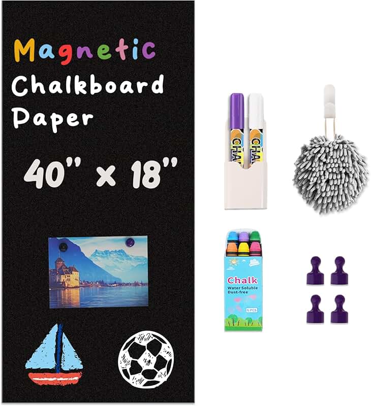 Magnetic Chalkboard Contact Paper for Walls