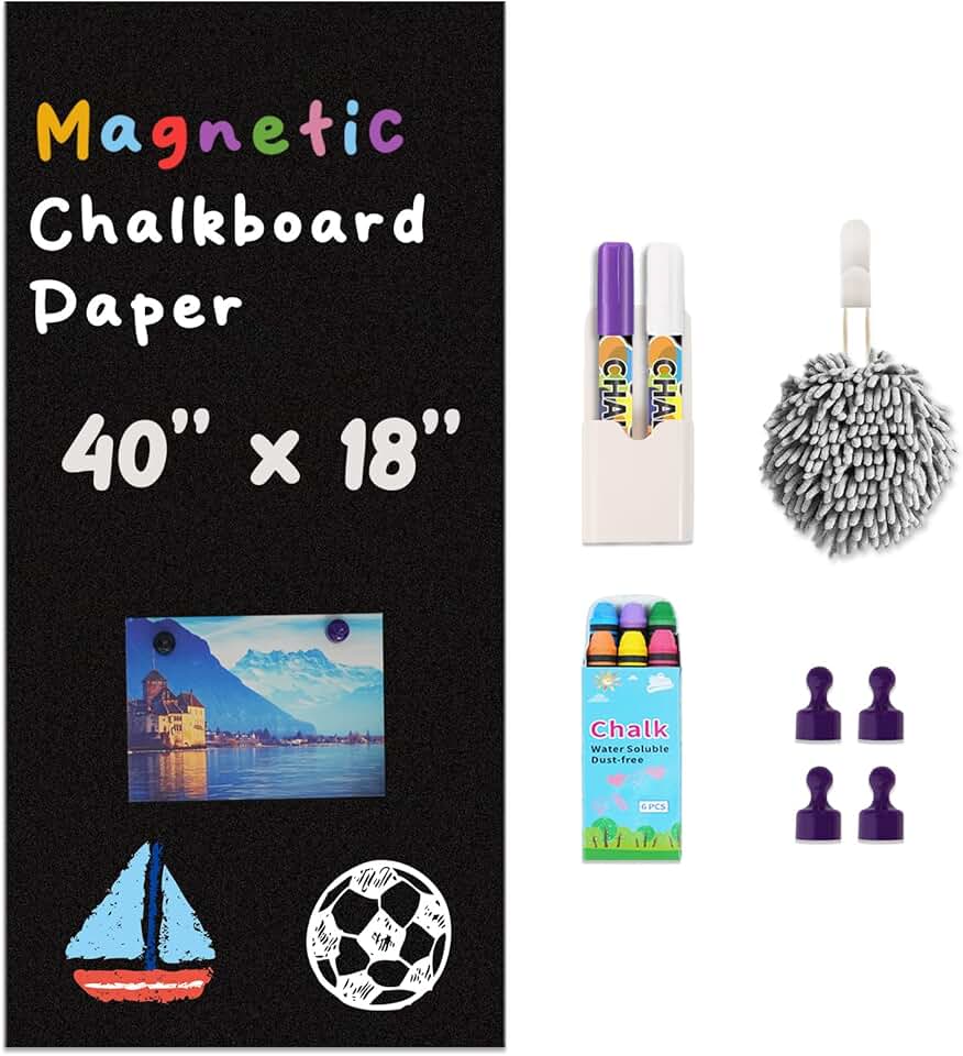 Magnetic Chalkboard Contact Paper for Walls