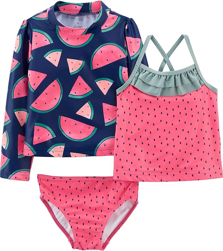 Girls' 3-Piece Rashguard Sets