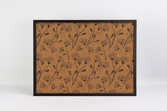 Black floral branch corkboard