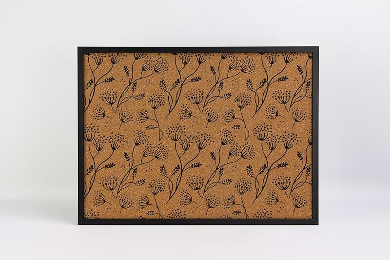 Black floral branch corkboard