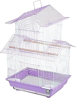 Shanghai Parakeet Cage in Lilac and White