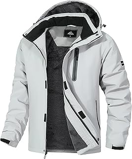 Men's Warm Waterproof Snow Ski Jacket for Winter Outdoor Activities