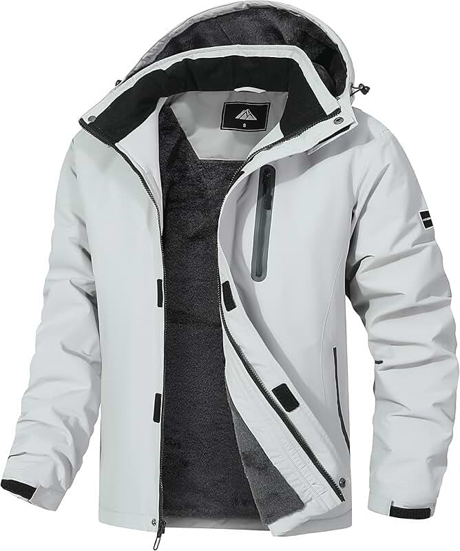 Men's Warm Waterproof Snow Ski Jacket for Winter Outdoor Activities