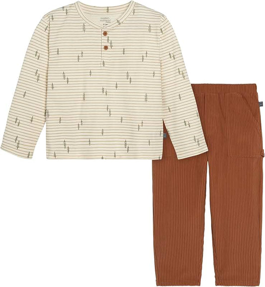 Baby Boys' Henley Shirt and Corduroy Pants Set